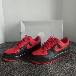 Nike Shoes 314192-661 Air Force 1 AF-1  (GS) Red/Black 6Y